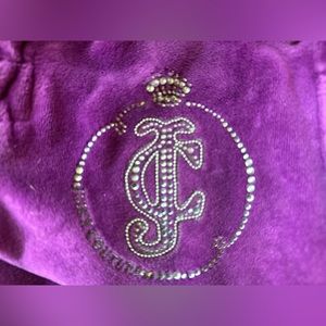 Juicy couture vintage royal purple velour bag SUPERDEAL